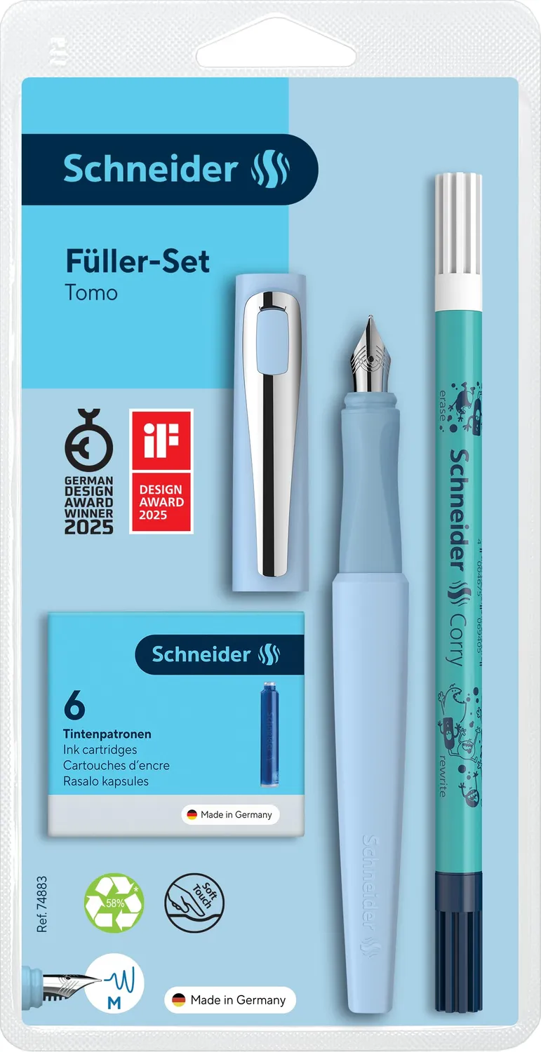 Schneider Tomo Schreibset Füller mit Tintenkiller