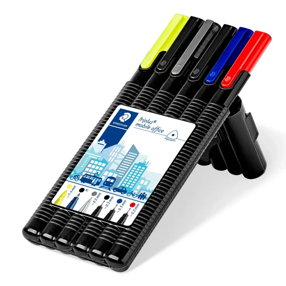 STAEDTLER triplus 34 SB6B Schreibset 6-teilig schwarz