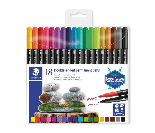 STAEDTLER 3187 Doppelfasermaler permanent doppelseitig