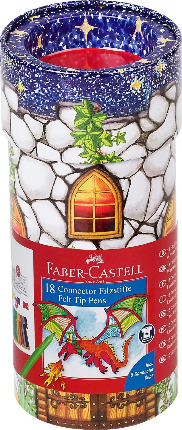 Faber-Castell Connector 155518 Filzstift Metallbox