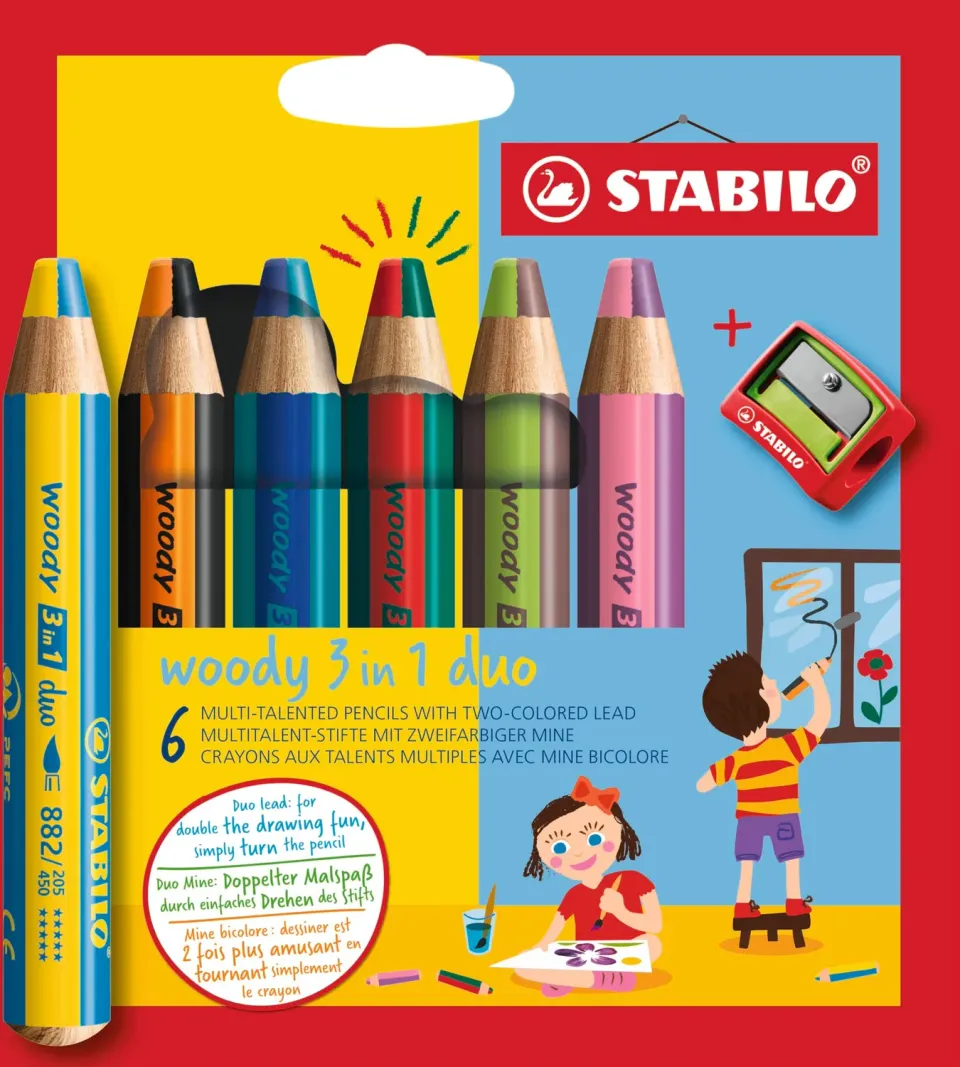 Stabilo woody 3 in 1 duo Buntstift wasservermalbar