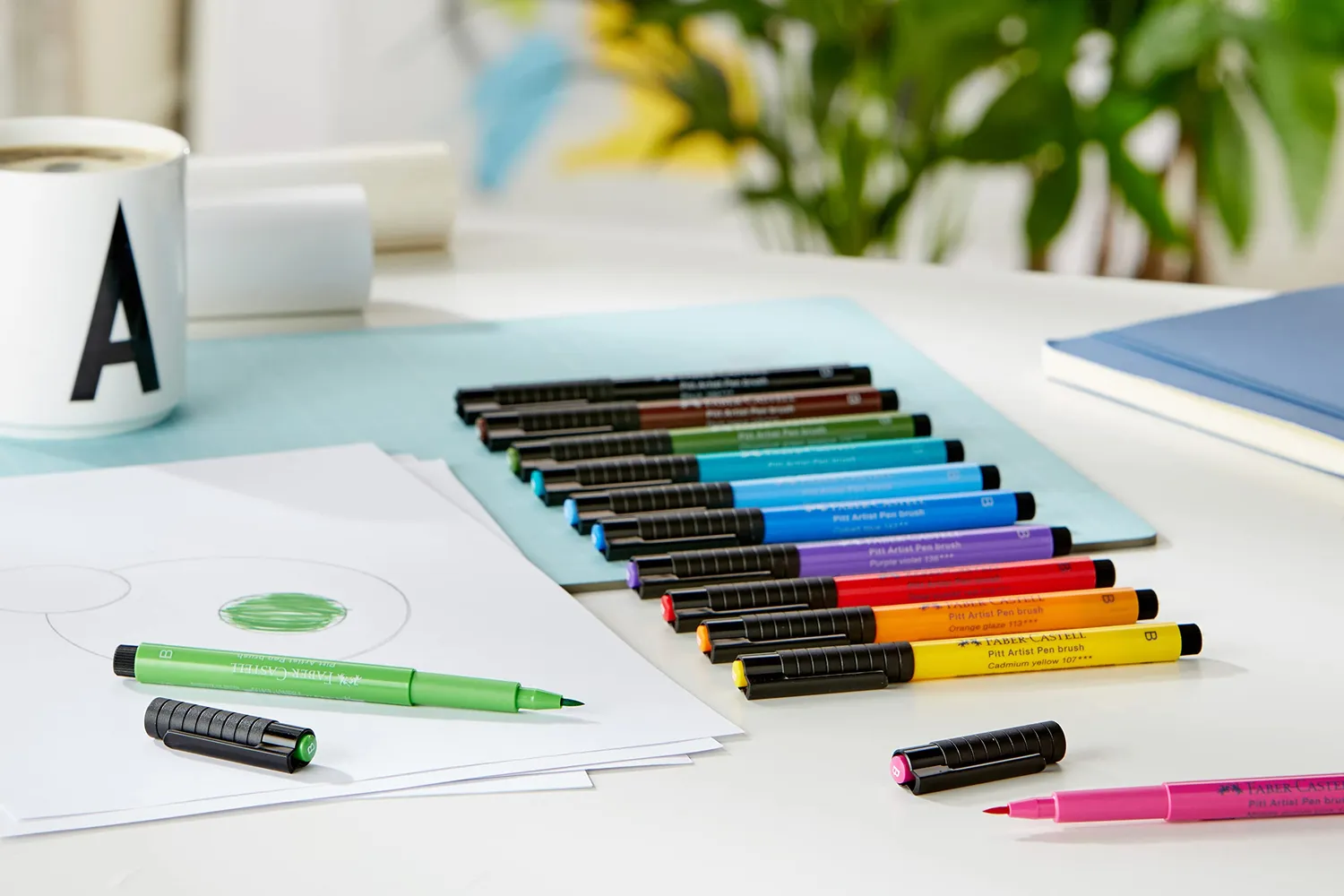 Faber-Castell Pitt Artist Pen Brush 12er Basic wasserfest