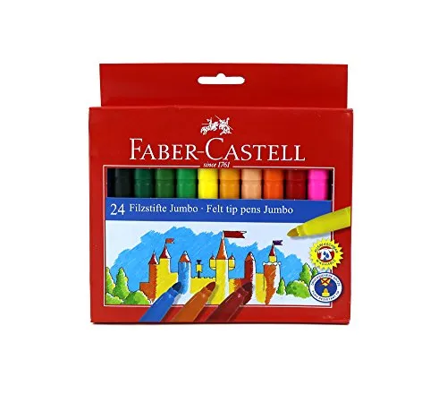 FABER-CASTELL Jumbo Filzstifte 3 mm Kartonetui