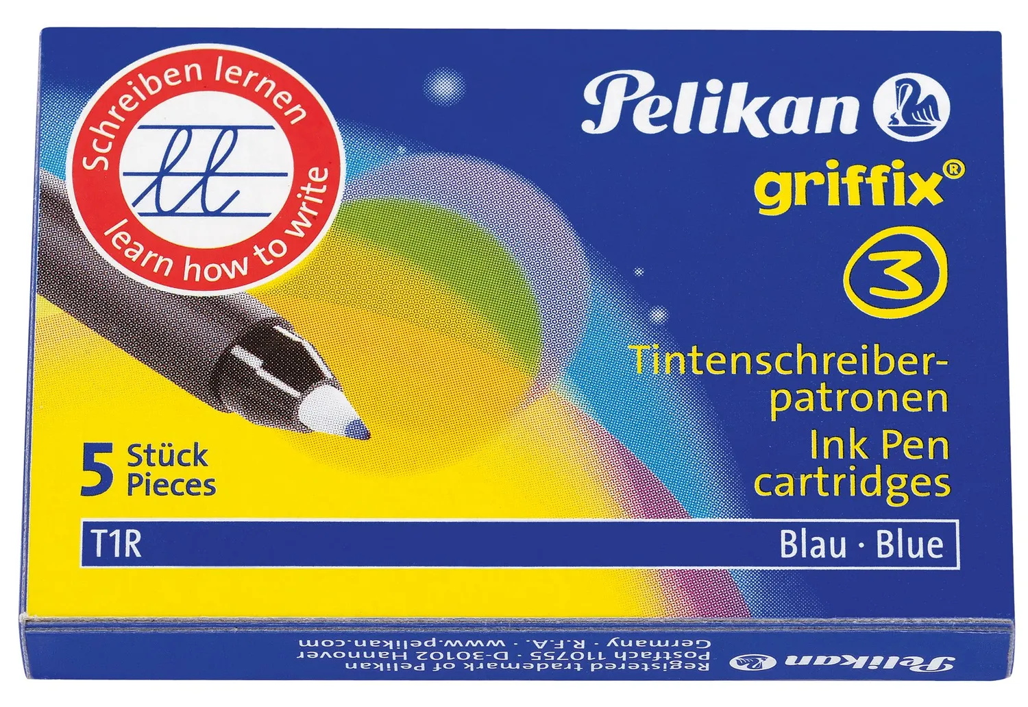 Pelikan griffix Tintenroller-Patronen blau löschbar