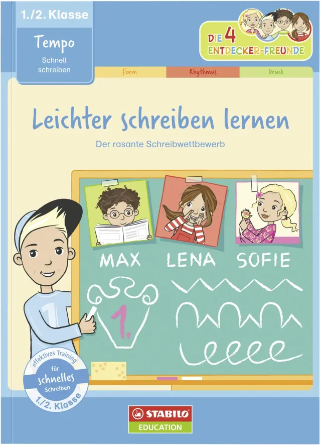 STABILO Leichter schreiben lernen Tempo Schreibmotorik-Übungsheft 1./2. Klasse