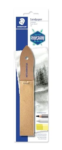STAEDTLER 923 Sandpapier 12 Blatt fein auf Holzgriff