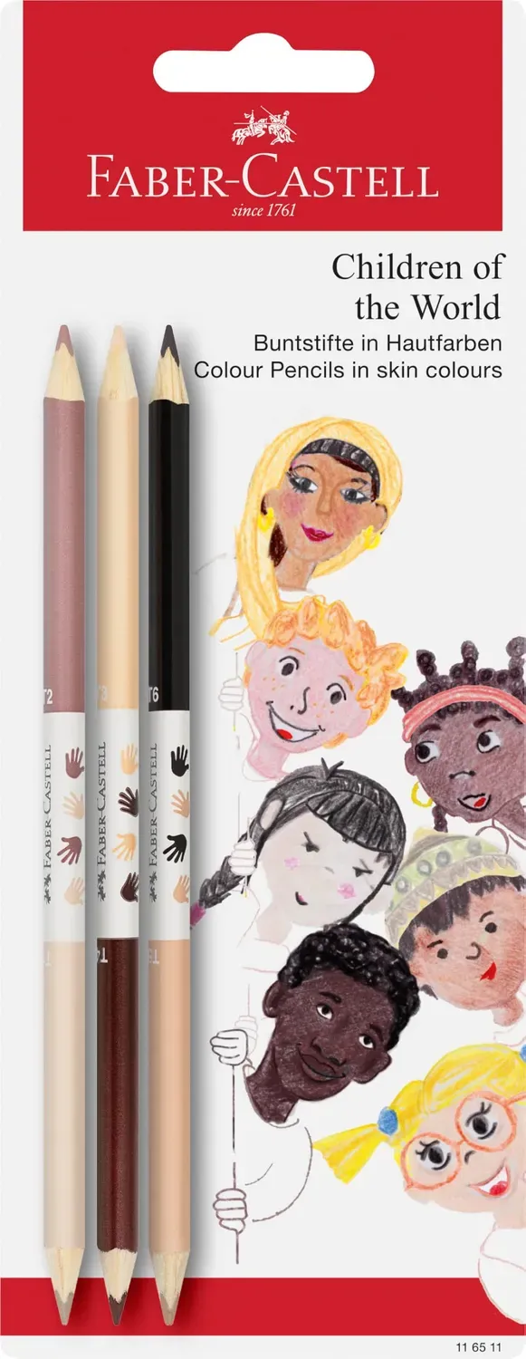 Faber-Castell 116511 Bicolor Buntstifte Set Children of the World