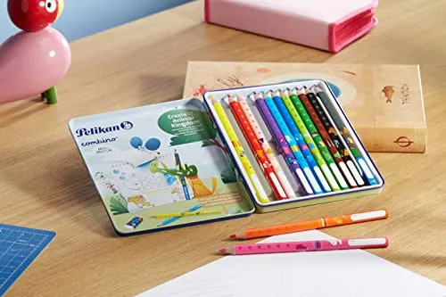 Pelikan Combino Jumbo Buntstift-Set 13-teilig Metalletui