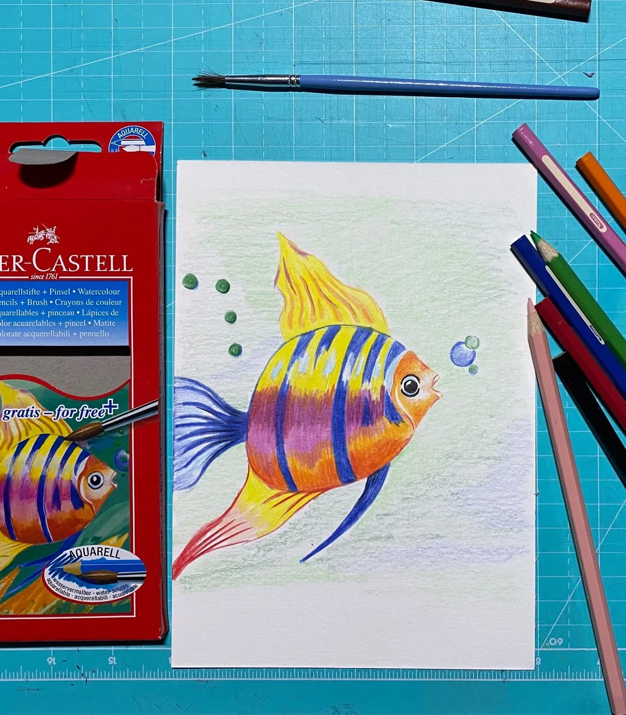 Faber-Castell Aquarell Buntstifte mit Pinsel wasservermalbar