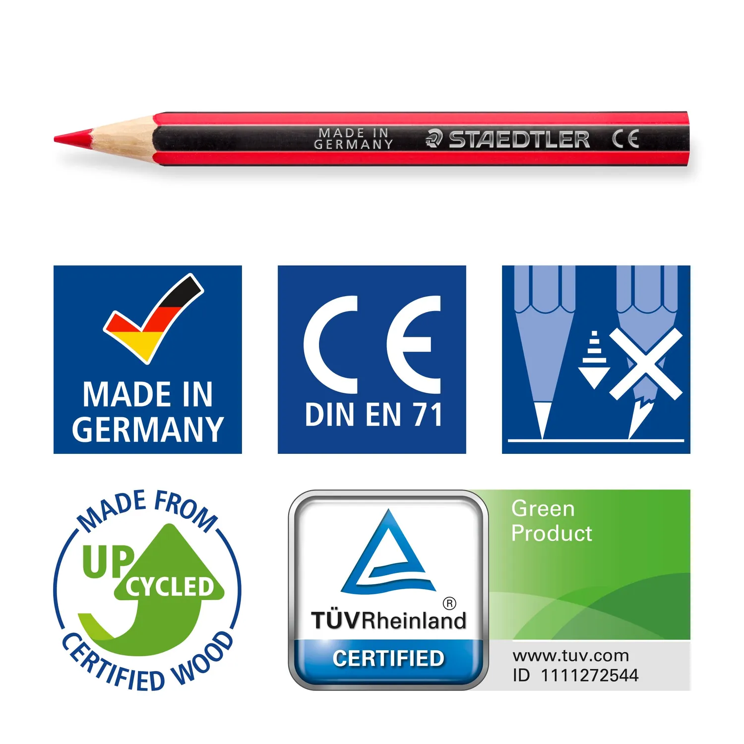 STAEDTLER Noris colour 185 Buntstifte Upcycled-Holz