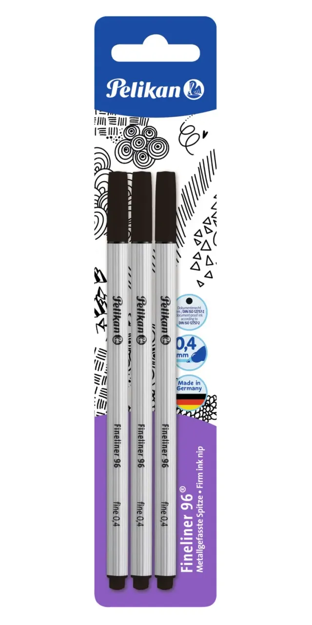 Pelikan 96 Fineliner 0,4 mm 3 Stück