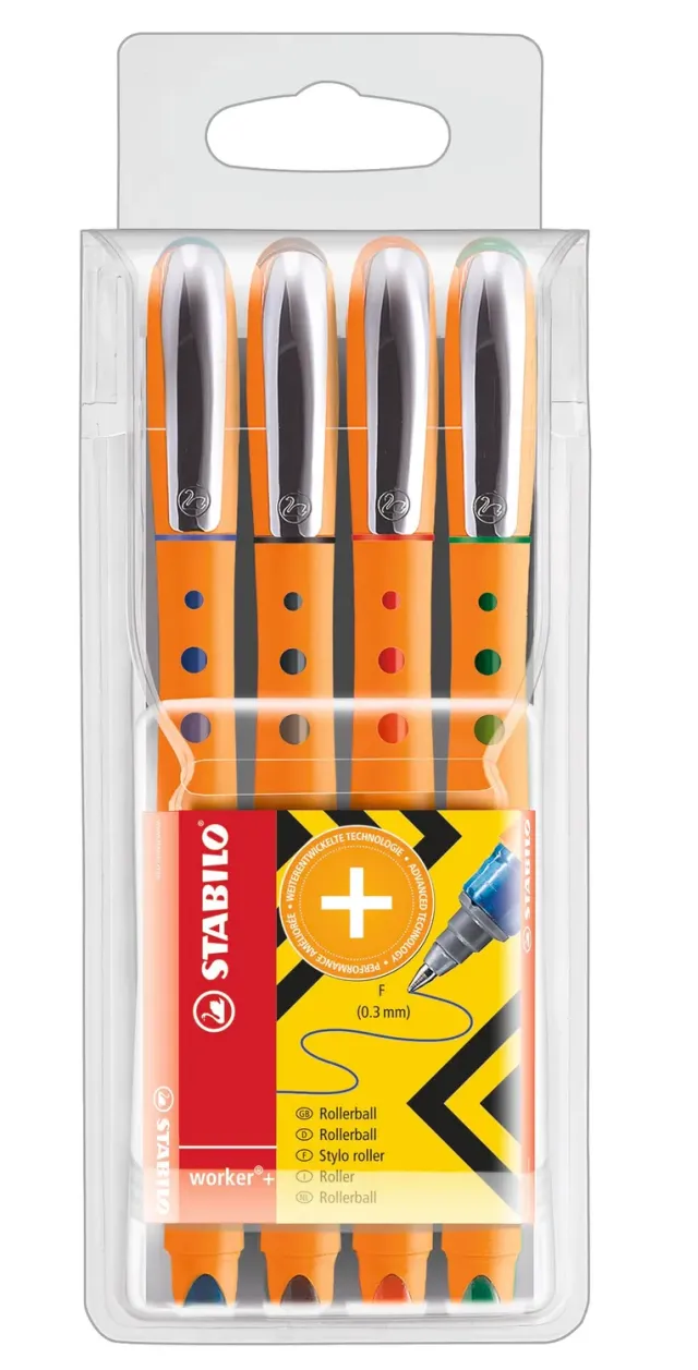 STABILO worker+ Tintenroller strichklar