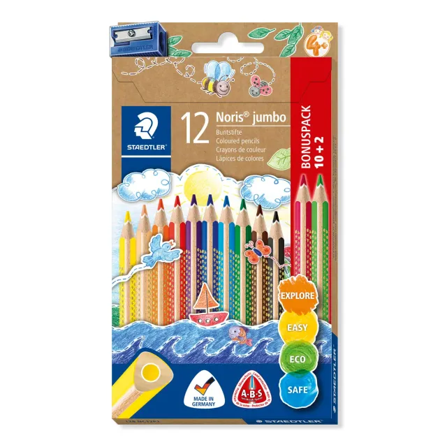 STAEDTLER Noris Jumbo 128 Buntstifte Dreikant bruchfest