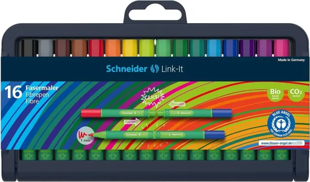 Schneider Link-It Fasermaler 16er sortiert steckbar