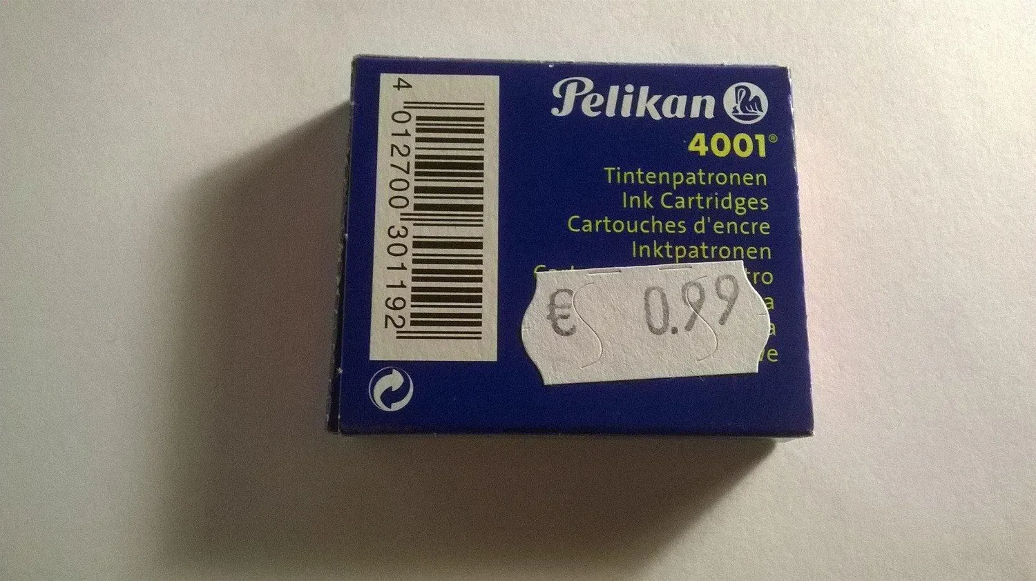 Pelikan 4001 Tintenpatronen Königsblau auswaschbar
