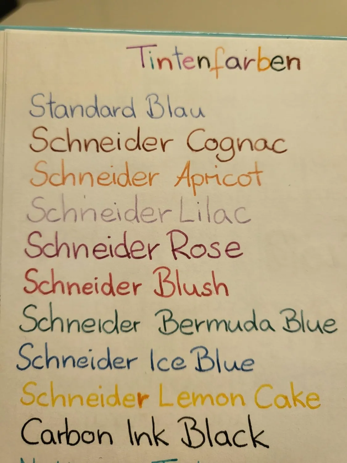 Schneider Pastell Tintenpatronen Standard