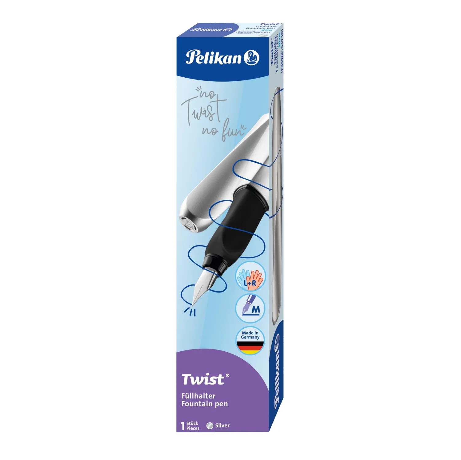 Pelikan Twist Füller M Edelstahlfeder für Links-/Rechtshänder