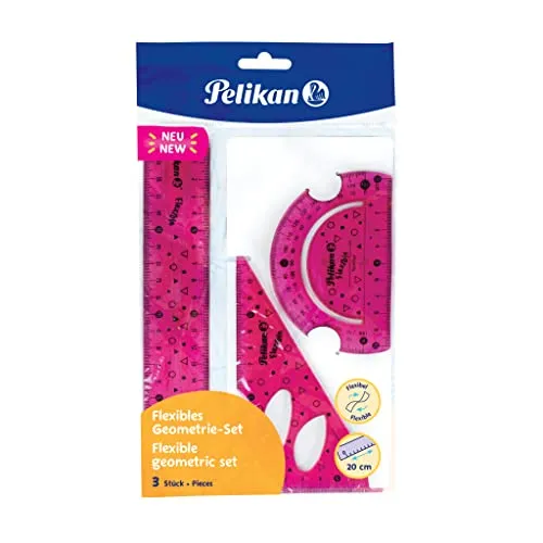 Pelikan Geometrieset 3-teilig flexibel transparent