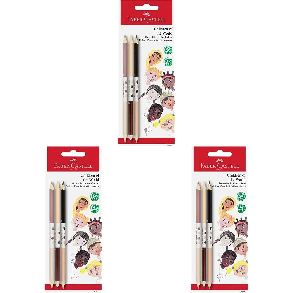 Faber-Castell 116511 Bicolor Buntstifte Set Children of the World