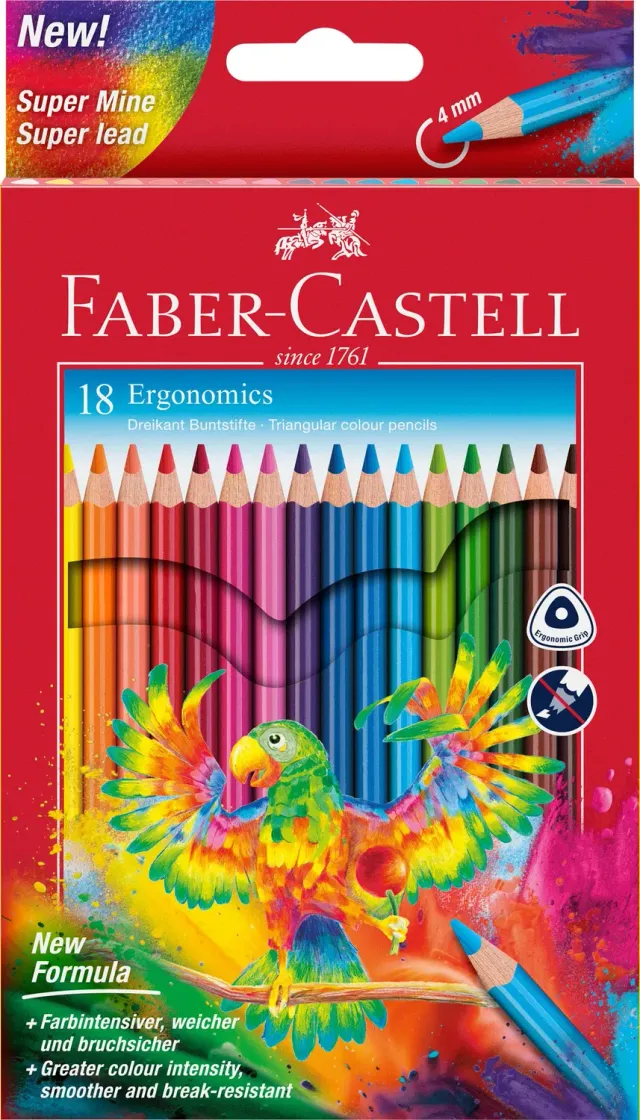 Faber-Castell Ergonomics Buntstifte Sechskant bruchsicher