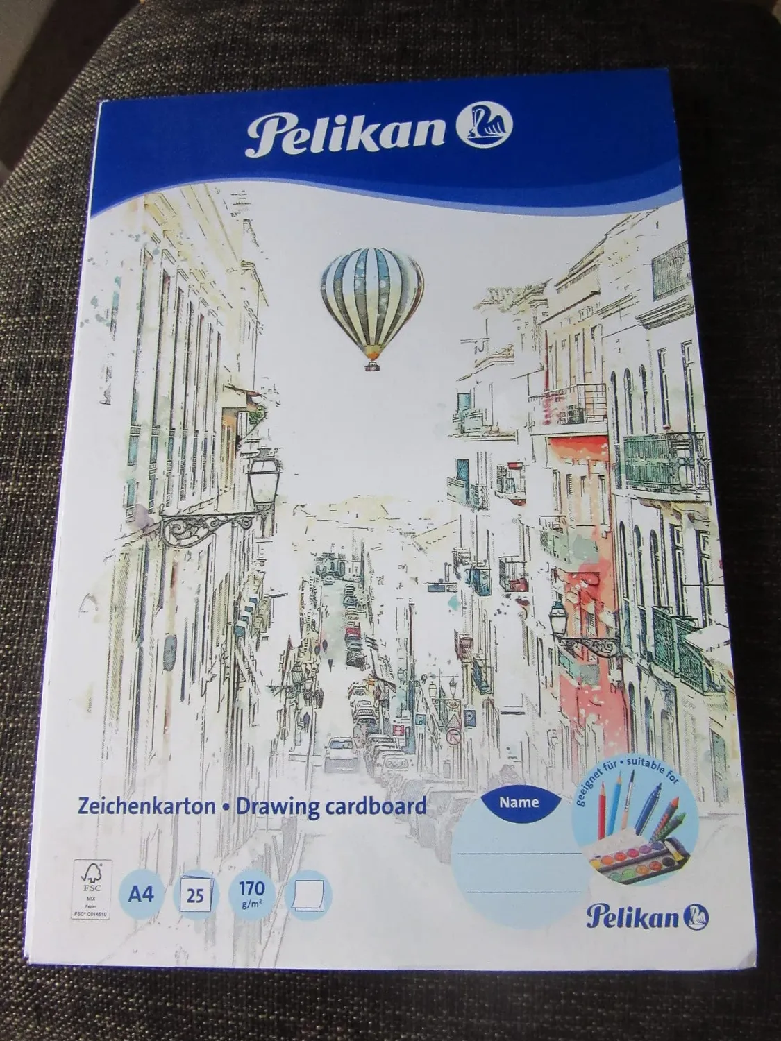 Pelikan Zeichenkarton A4 170 g 25 Blatt weiß