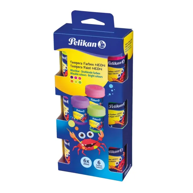 Pelikan Tempera Neon Malfarben 6x20ml wasserverdünnbar