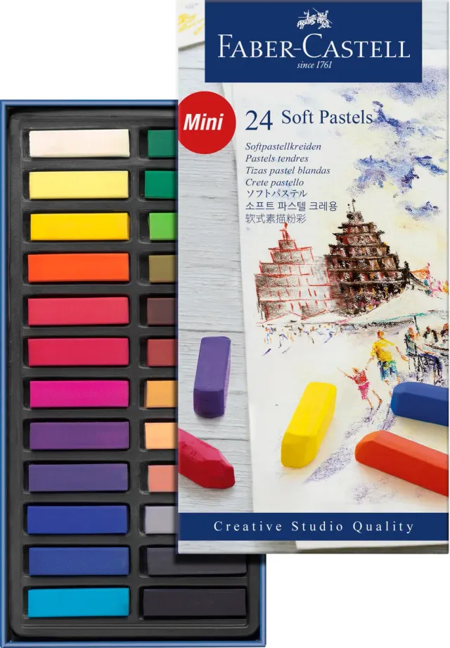 Faber-Castell Mini Softpastellkreide Set Kartonetui deckend