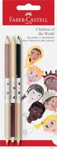 Faber-Castell 116511 Bicolor Buntstifte Set Children of the World