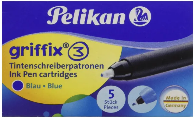 Pelikan griffix Tintenroller-Patronen blau löschbar