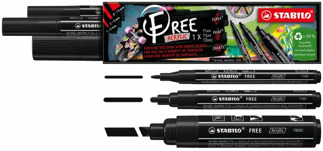 STABILO FREE Acrylic Acrylmarker deckend