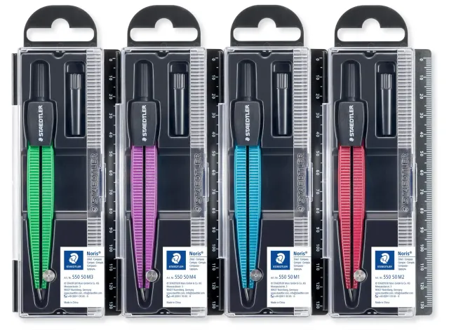 STAEDTLER Noris 550 50 M-S Schulzirkel Metallic Sicherheitsnadel