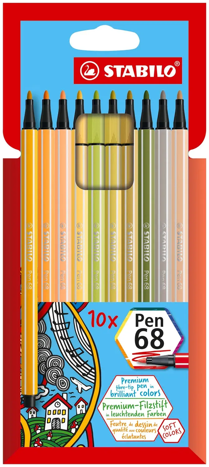 STABILO Pen 68 Premium-Filzstift Strich 1 mm Wasservermalbar