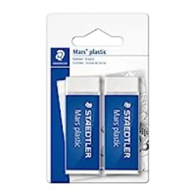 STAEDTLER 526 50 Mars plastic Radierer weiß 2 Stück