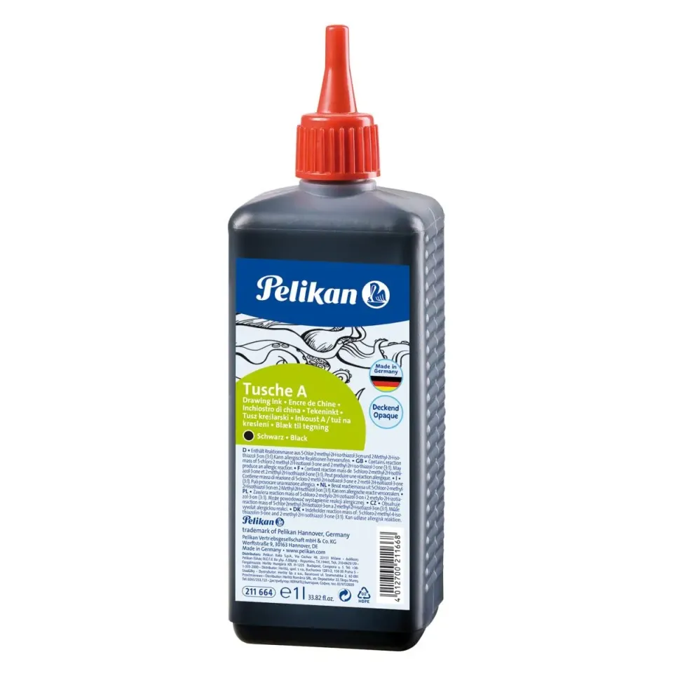 Pelikan Tusche A 17 Tusche schwarz 1000 ml lichtbeständig