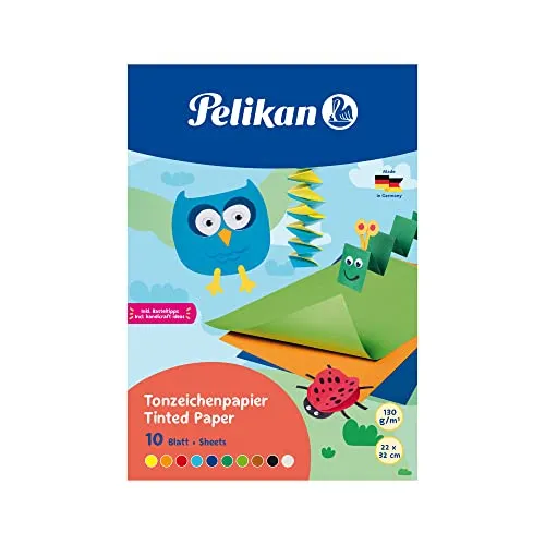 Pelikan 240M/10 Tonpapier farbig sortiert 10 Blatt