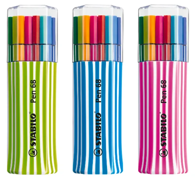 STABILO Pen 68 Filzstift 1 mm aquarellierbar
