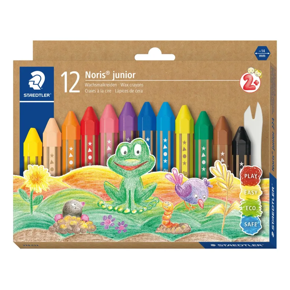 STAEDTLER Noris junior 224 Wachsmalkreide sechskant