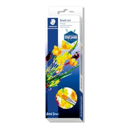 STAEDTLER 989SBK3-3 Pinselset Synthetik 3er Holzgriff