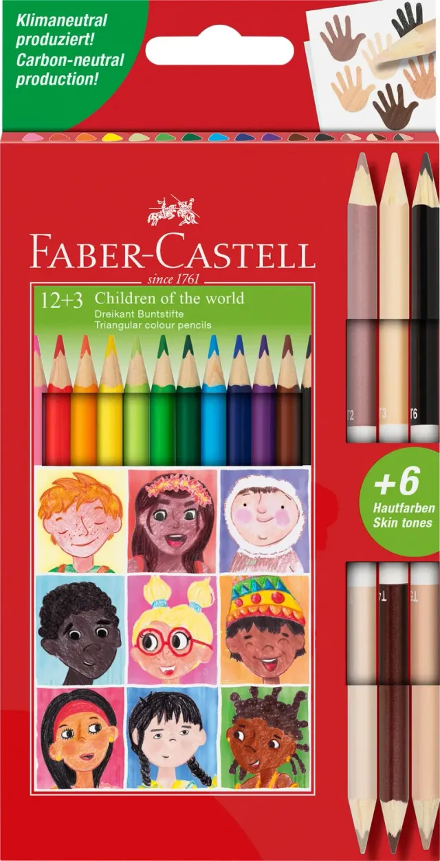 Faber-Castell 511514 Buntstifte dreikant auswaschbar