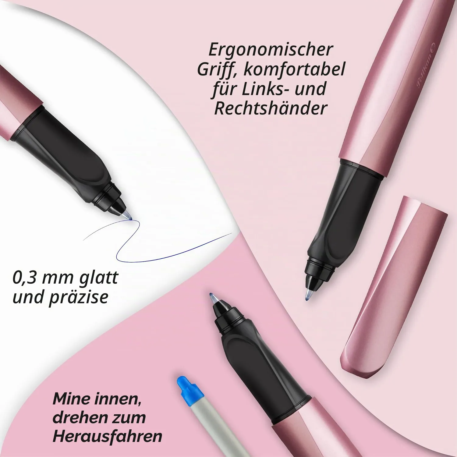 Pelikan Twist Tintenroller mit Patronen