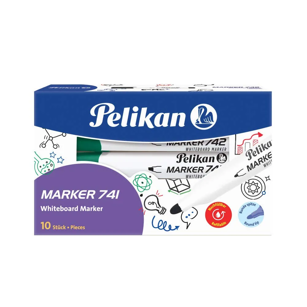 Pelikan 741 Whiteboard-Marker Rundspitze 10er