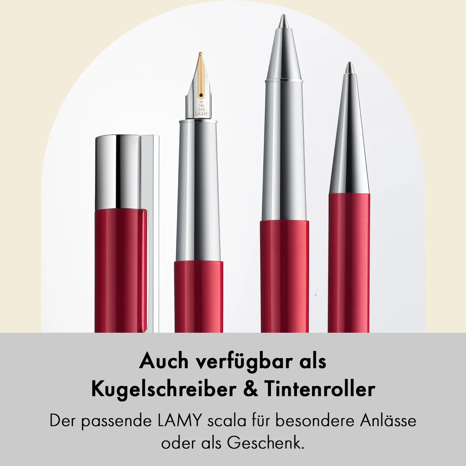 LAMY scala Füller Ganzmetall 14-kt-Goldfeder