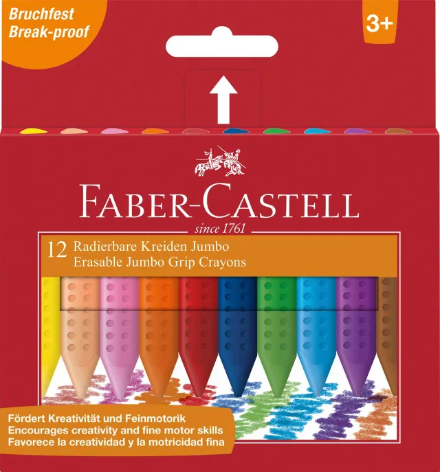 Faber-Castell Jumbo Grip Kreiden radierbar