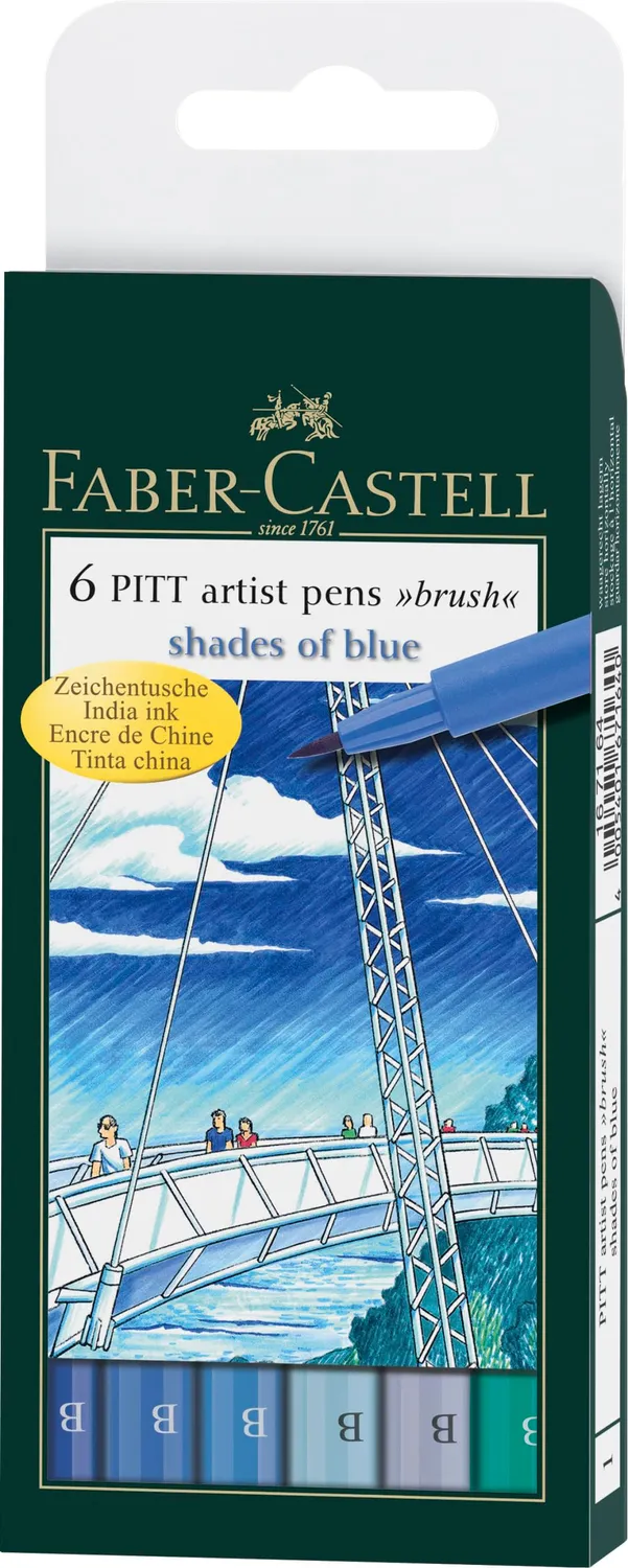Faber-Castell Pitt Artist Pen Skin Tuschestifte 6er B