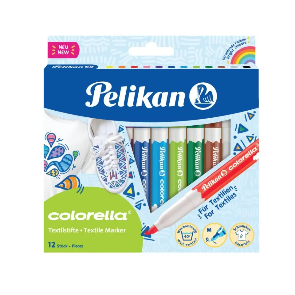 Pelikan Colorella Textilstift waschmaschinenfest strichklar