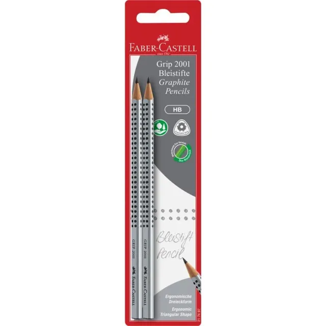 Faber-Castell Grip 2001 217497 Bleistift HB 2er Set