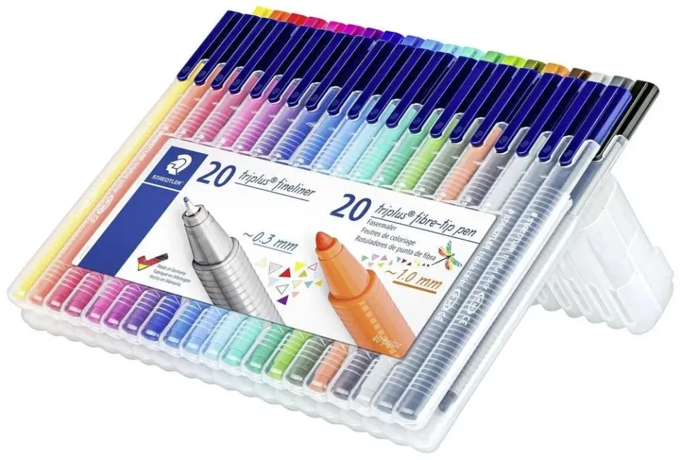 STAEDTLER triplus Fineliner Fasermaler Set 40er Dry Safe