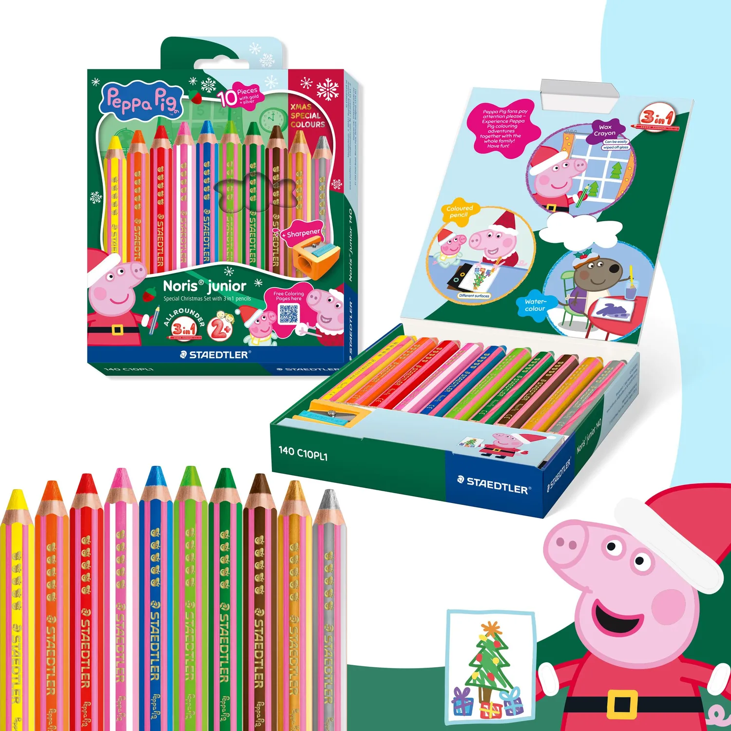 STAEDTLER Peppa Wutz Weihnachtsset Malset