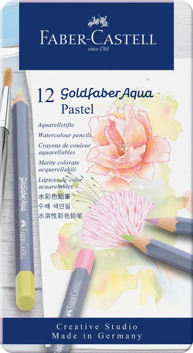 Faber-Castell Goldfaber Aqua Aquarellstifte Pastell 12-teilig