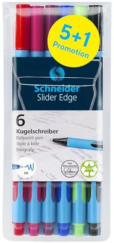 Schneider Slider Edge XB Kugelschreiber 6er dokumentenecht